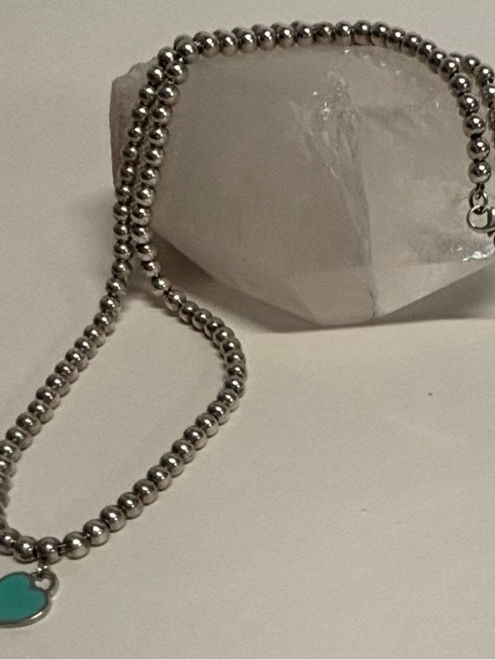 Tiffany & Co., Return to Tiffany Blue Heart Tag Bead(Reversible) Necklace 16” - Picture 10 of 16
